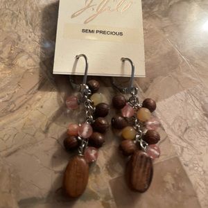 J Jill Brown Bead Earrings